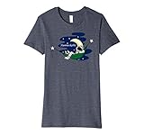 Womens Hammockable Chillin Astronaut Hammock Camping T-Shirt XL Heather Blue