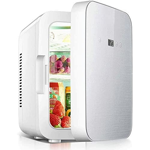 Mini Fridge Chilling and Warming Portable Compact Refrigerator 8L Capacity for Skincare Foods Medications Milk