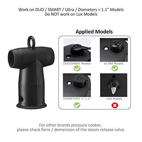 Instant Pot Steam Release Diverter Accessories, Oyrlize 2-Outputs Electric Pressure Cooker Silicone Steam Release Valve Vent Knob Protect Wall Cabinets Best For Instant Pot DUO/Smart / Ultra Models