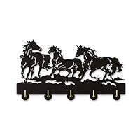 Evaastore Running Horse Wall Hook Wall Hanger Key Holder Living Room Kitchen Animals Vintage Hook Housekeeper Home Decor Wall Hook