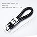 Genuine Leather Car Key Chain for Sunglasses Holder,Leather Car Sunglass Holder, Eyeglass Holder for 4, Sunglass Hanger Mount for Car Sun Visor, Interior Accessories, Black