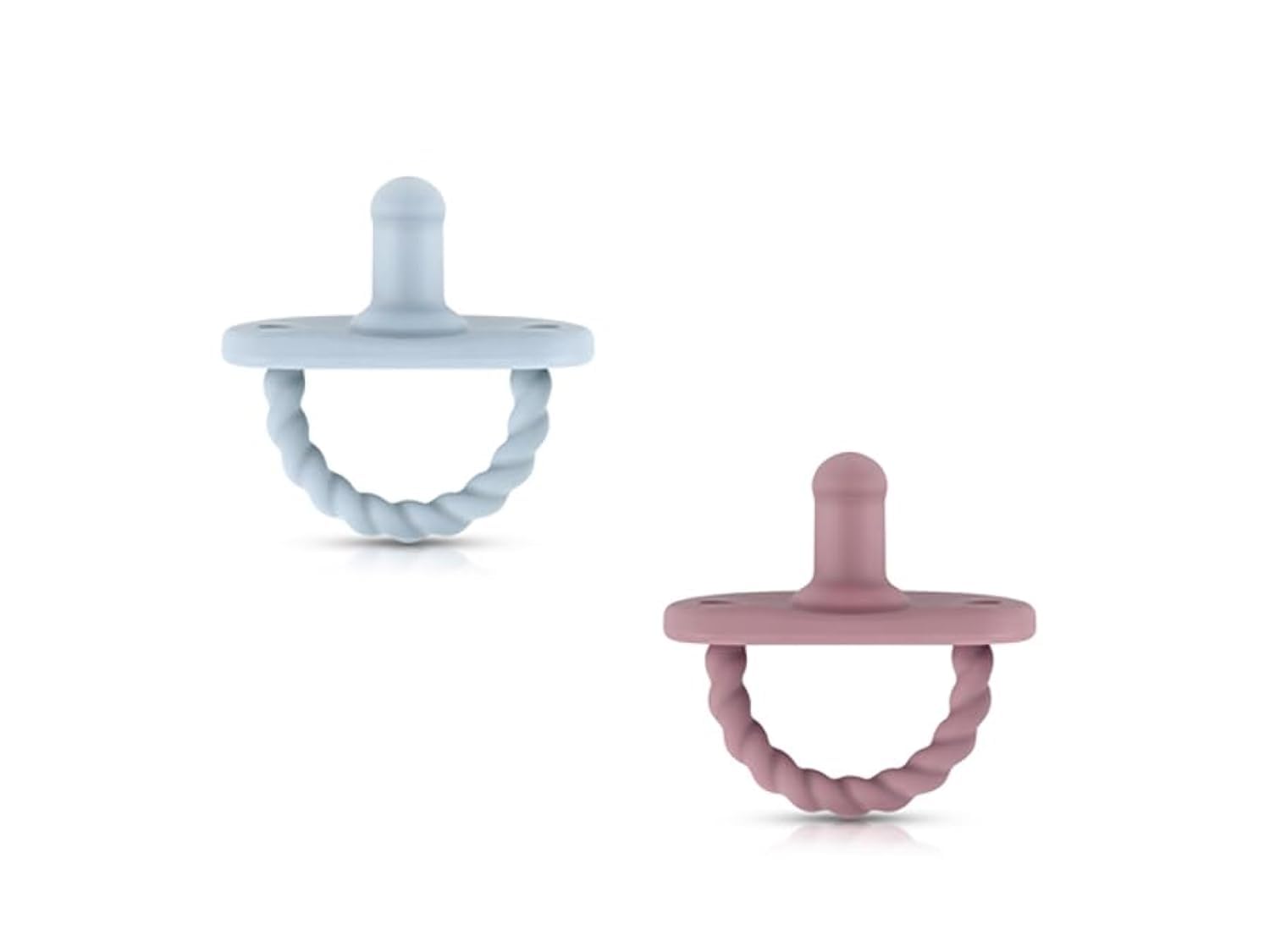 Sweetie Baby Pacifier The Ultimate Solution for Easy Breathing and Playful Comfort, Sensory Design and Triple Airflow Holes Set of 2 (Light Blue-Dark Purple)