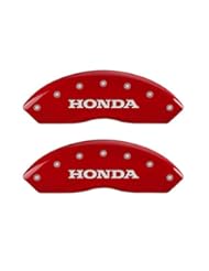 Automotive Parts and Accessories: MGP Caliper Covers 20211SHOHRD Red Powder Coat Finish "Honda/H Logo" Engraved Caliper Cover with Silver Characters, Set of 4 - MGP Caliper Covers