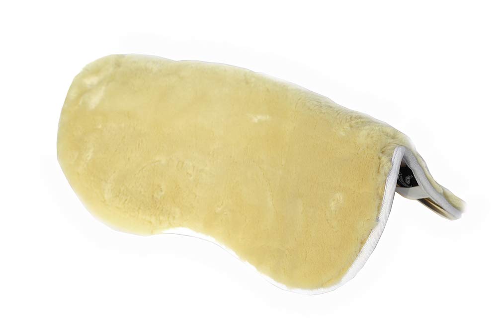 Rhinegold Equestrian Luxury Fur Saddle Seat Saver - Natural - Saddle Pad Cushion Cover for Horse Saddles. Premium Horse Saddle Cover. Horse Riding Equipment & Accessories.