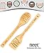 NEET Inspirational Bamboo Cooking Utensils - 2 Piece Set - Wooden Spoon & Spatula for High Heat Cooking & Serving - Organic Bamboo Non Stick Safe - Wood Spoons - Unique Kitchen Gift Idea