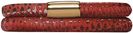 Endless Jewelry Double Red Reptile JLO Bracelet with Stainless Steel Clasp 1052-38 (7.5 Inches)