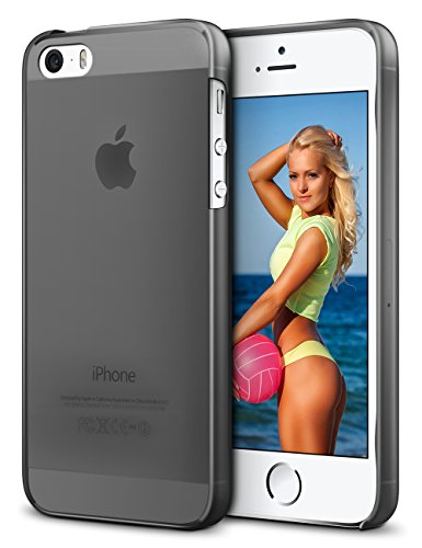 iPhone 5S Case, LoHiÂ® Apple iPhone 5 5S Protective Cover Slim Case Bright Color Translucent Clear Hard Cases Back Shell Skin for iPhone 5G (Grey)