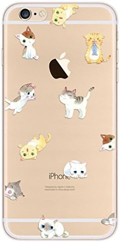 iPhone7 Plus Unique Painting Shell, Attractive Personalized Drawing Soft Ultralight Slim Clear Cover, Newest Thin Anti-Drop TPU Protective Case for iPhone 7Plus Pet Cat