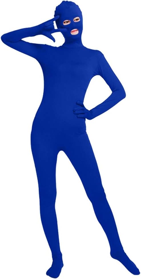 Full Body Zentai Lycra Spandex Costume Bodysuits Sapphire M