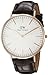 Daniel Wellington Men's 0111DW Classic York Stainless Steel Watch With Brown Leather Band