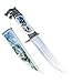 ASR Outdoor 13 inch Decorative Native Wolf Etched Blade Collectors Hunting Knife, Ornamental Scabbard and Handle