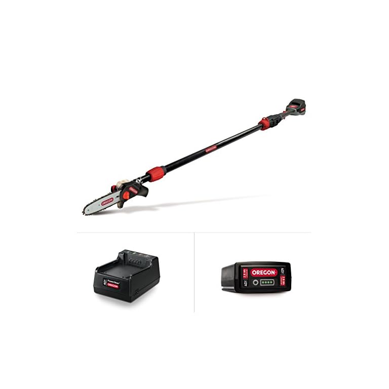 Oregon Cordless PS250E6 Pole Saw Kit with 2.4 Ah Battery and Standard