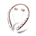 Bluenin Bluetooth Headphones Hi-Fi Stereo Neckband Wireless Headset Retractable Earbuds with Mic(16 Hours Play Time, Bluetooth 4.1, Sweatproof)-2017 Upgraded Version (Rose Gold)