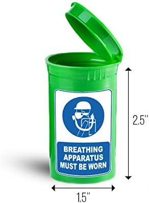 Breathing Apparatus Must Be Worn Portable Pocket Medicine Pill Box ID 5441G