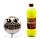 Feuerfratze Gartenfackel Aus Edelstahl - Clown-Gesicht, 13 Cm Durchmesser, 1 M Hoch Inkl. 1 Liter Brennpaste
