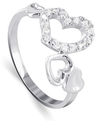 Gem Avenue Multi Open Heart Cubic Zirconia Accent