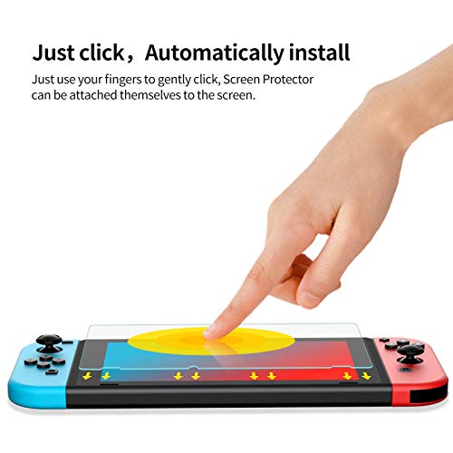 SmartDevil-[3 Pack] Screen Protector Tempered Glass for Nintendo Switch,Transparent HD Clear Anti-Scratch Screen Protector Compatible Nintendo Switch,[Enhanced Edition] 2.5D arc edge tempered film