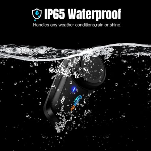 Motorcycle Bluetooth Headset Communicaton System Fodsports FX6 Helmet Intercom 1000m 6 Riders Group Motorbike Intercom Universal Bluetooth Motorcycle Helmet Voice Dial/Usable On Charge (2 Pack FX6)
