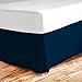 Zen Ultra Soft Bed Skirt - Premium, Eco-friendly, Hypoallergenic, and Wrinkle Resistant Rayon Derived From Rayon Dust Ruffle with 15-inch Drop Queen / Navy