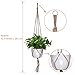 EBOOT 4 Pieces Plant Hanger Flower Pot Plant Holder with Key Ring for Indoor Outdoor Decorations, 2 Pieces 41.3 Inches and 2 Pieces 35 Inches, 4 Legs