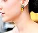 Sparkling Yellow Crystal Vintage Trendy Fruit Pineapple Earrings Stud Necklace Jewelry Sets For Women (pineapple earring)