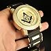 Bullet Band Design Masonic Print Golden Steel Back Watch Men Custom Swiss