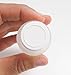 Nakpunar 24 pcs 18mm White Tamper Evident Caps w/Orifice Reducing Euro Droppers - For essential Oils White