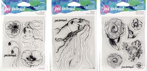 Jane Davenport Artomology Clear Stamps - Poppy Girl, Hair Lines and Build a Bouquet Sets