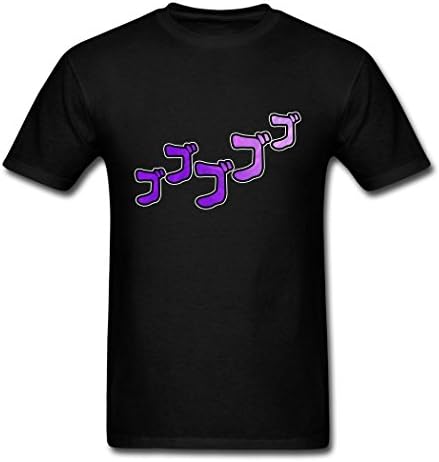 GO Slogan JoJo's Bizarre Adventure Top Sky 1 Summer Fashion Black Adult Boy's T-Shirt Large