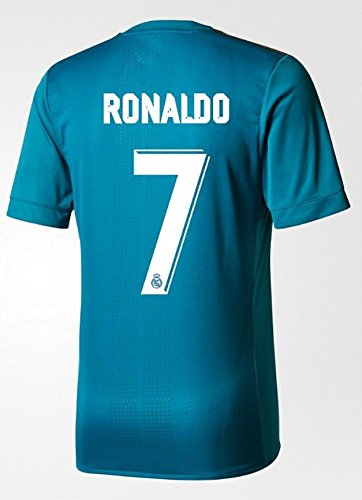 REAL MADRID RONALDO #7 THIRD 17/18 Soccer Jersey Men's Color BLUE Size M