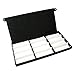 Ikee Design Large 12 Compartment Sunglass Organizer Tray Holder Eyewear Shades Case Organizer Box for Eyeglasses, Sunglasses, Watches, Jewelry with Cover Lid, 19 W x 10 D x 2 1/4 H in
