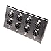 Seismic Audio SA-PLATE34 Stainless Steel Wall Plate 4 Gang with 8 XLR and 1/4-Inch Combo Connectors