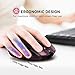 VicTsing Wireless Mouse, 2.4G 2400DPI Ergonomics Cordless Mouse with USB Receiver, Finger Rest, 5 Adjustable DPI Levels, Mobile USB Mice for Chromebook Notebook MacBook Laptop Computer PC, Wine
