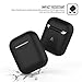AhaStyle AirPods Case Cover Silicone Protective Skin Compatible with Apple AirPods 2 & 1 [Front LED Not Visible] (Black)