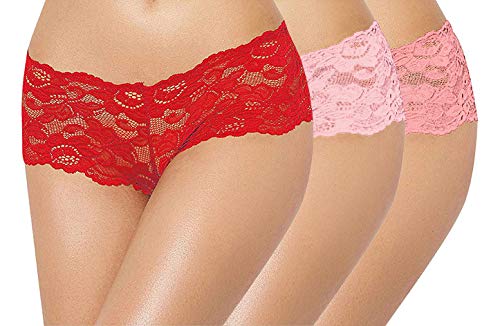 Xs and Os Women’s Lace Panties (Pack of 3) Xs and Os Women’s Lace Panties (Pack of 3)
