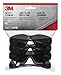 3M Safety Eyewear, 4 Pack, Impact-Resistant Lens, Blocks 99.9% of UV, Scratch-resistant coating, Contoured Design, Gray Lenses Help Reduce Sunlight, Sleek Design Safety Glasses (90954H4-DC)