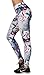 Velocity - Soft, Comfy, Printed Leggings – Full Length Yoga Pants – Oil Float Fuchsia – Large