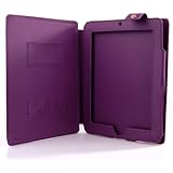 NEEWER PURPLE! Protective Faux Leather iPad1 Case with Snap Flap for Security and Ease of Use. BUILT IN KICKSTAND great for Movie Watching and Book Reading!!