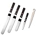 Cozysmart Angled Icing Spatula - Offset Cake Spatula Set with Wooden Handle, 4-Inch, 6-Inch, 8-Inch, 10-Inch, Professional Stainless Steel Cake Decorating Tools +Cake Stripping Tool