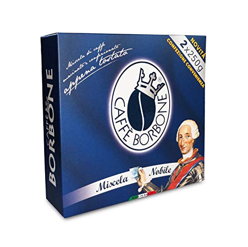 Caffe Borbone Nobile gemahlener Kaffee für italienischen Espresso (geeignet für Siebträgermachinen, Mokkamaschinen…