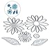 LIGONG 6 Pieces DIY Cutting Dies Flowers Leaf Metal Embossing Stencil for Album Scrapbooking Paper Card Art Craft