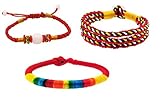 Mandala Crafts Kabbalah Amulet Lucky Knot Protection Rope Red String Bracelet