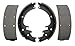 ACDelco Silver 14452R Riveted Rear Drum Brake Shoe Set with Lever