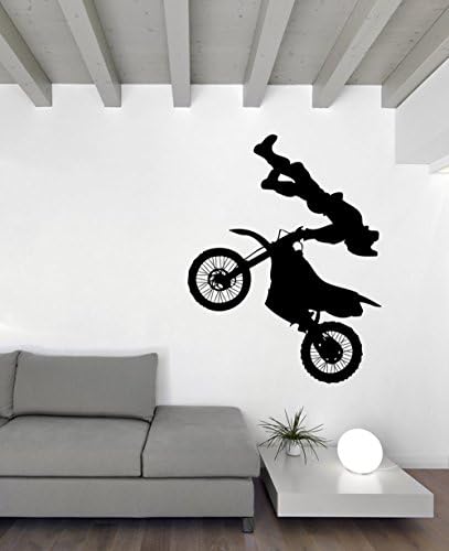 Negativ Wall Decal Motocross Stunt Performer Vinyl Removable Mural Art Decoration Stickers for Home Bedroom Nursery Living Room Kitchen