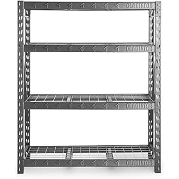 rack wide duty heavy deep shelves four