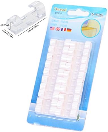 Self-Adhesive Cable Clips Organizer Drop Wire Holder Cord Management, Pack of 20