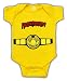 Hulkamania World Champ Costume Yellow Snapsuit Infant Onesie Baby Romper