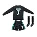 2015/2016 REAL MADRID #7 RONALDO KIDS AWAY NAVY LONG SLEEVE SOCCER JERSEY & SHORTS YOUTH SIZES (XXL (Ages 12-13))