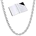 The Bling Factory 2mm-7mm Solid .925 Sterling Silver Diamond-Cut Twisted Rope Chain Necklace or Bracelet 7-30