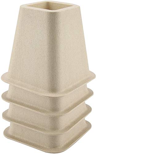 Sturdy Furniture Riser Leg Pad Set, 4 Pieces 6 Inch (16.5 * 15.5cm) Large High Bed Chair Sofa Riser Elephant Feet Lift Set, Under Bed Storage Heavy Duty 500kg Furniture Risers, Stable Riser Feet Lift